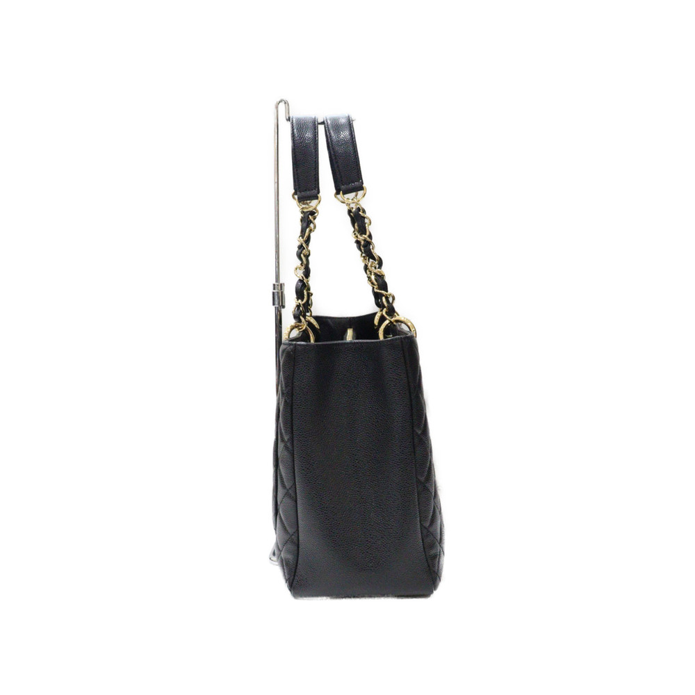 Chanel Shopping Skin Tote Caviar Black Grand